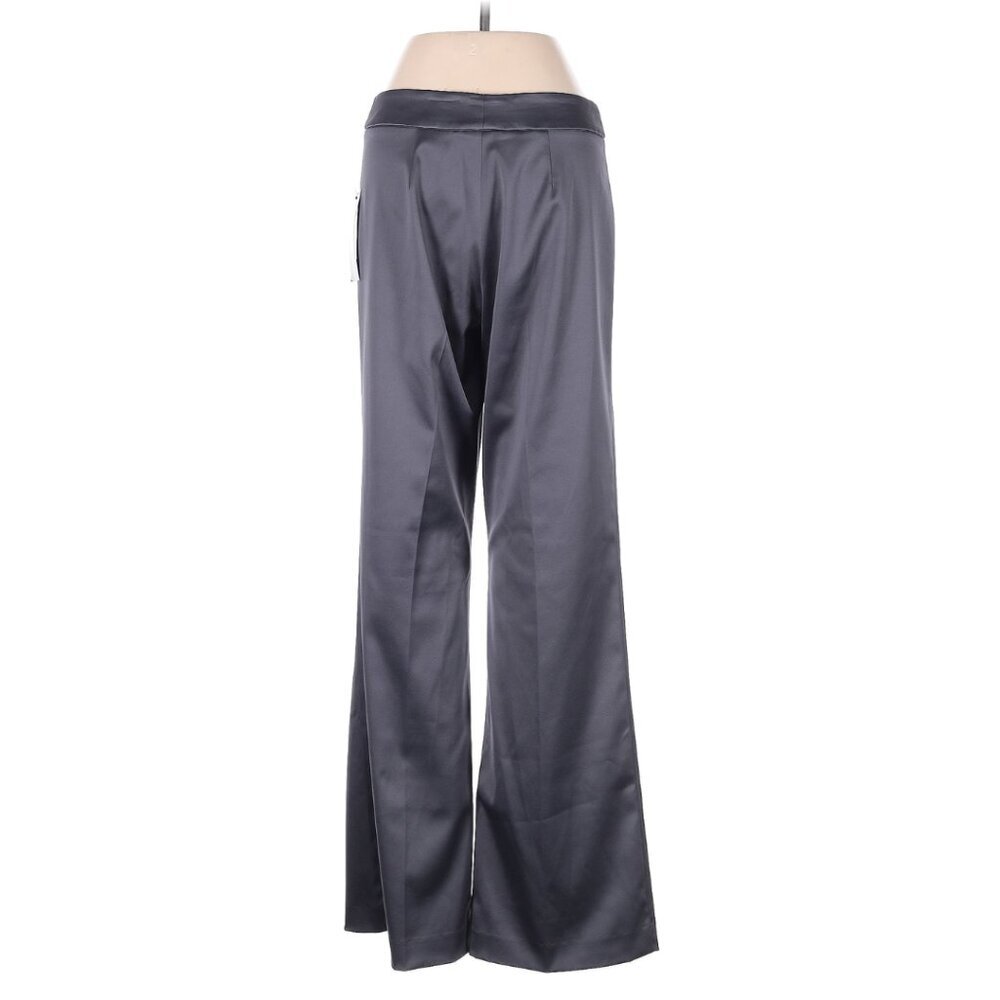 Victor Costa Stretch Satin Wide Leg Pants Charcoal Gray Size 4 NWT - Picture 4 of 5